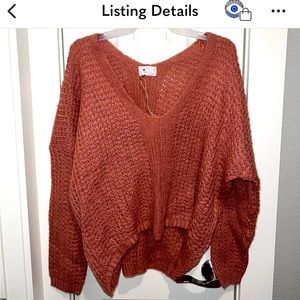 Waffle Knit Crop Sweater NWT!!!